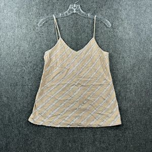 Current Air Anthropologie Tank Top Women's Extra Small Brown Sparkling Spaghetti